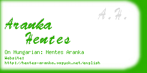 aranka hentes business card